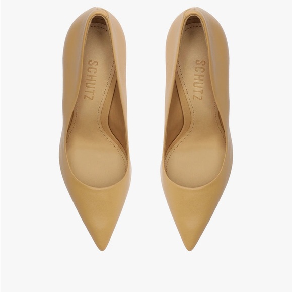 NIB Schutz Lou Nappa Leather Pump Size US 7.5 in Light Nude - Picture 3 of 7